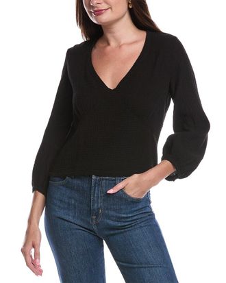 Nation Ltd Maribeth Balloon Sleeve V-Neck Top
