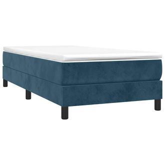 vidaXL Vidaxl - Estructura De Cama Sin Colch&oacute;n Terciopelo Azul Oscuro 90x190 Cm