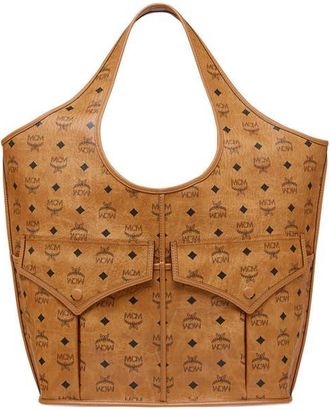MCM Leni Shopper in Visetos in Cognac at Nordstrom