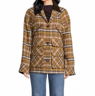 Smythe Plaid Field Jacket In Umber