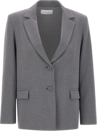 Kaos Kaos Jassen Grey - Dames - Blazers - Grijs - M - Leer - Jassen