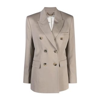 Golden Goose Journey Double-Breasted Blazer - Dames - Jassen - Beige - Maat: XS Wol