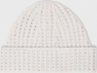 Maje Wool And Rhinestone Hat - Off White - Maje