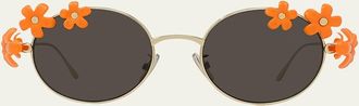 Loewe Signature Floral Metal Sunglasses