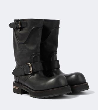 Balenciaga Venom leather biker boots