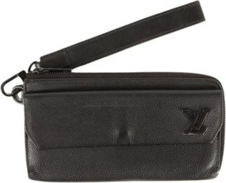Louis Vuitton Pre-owned Clutches, male, Black, Size: ONE SIZE Pre-owned Long wallet (bi-fold)