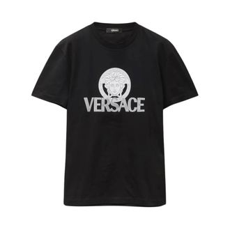 Versace T-Shirts, male, Black, XL, Medusa Logo T-Shirt