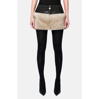 OW Collection KENDRA Skirt in Distressed Black at Nordstrom, Size Medium