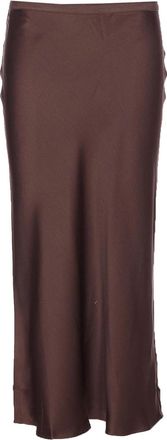 Anine Bing Dark Brown Bar Silk Skirt
