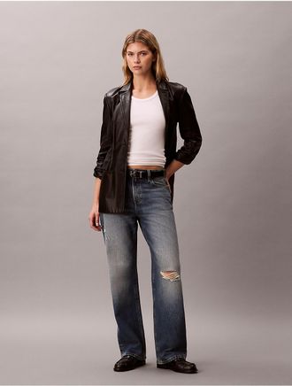 Calvin Klein Jeans Calvin Klein Womens 90s Straight Jeans - Blue - 24W x 31L