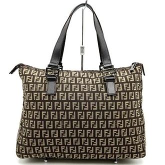 Fendi Pre-owned Tote Bags, female, Brown, Size: ONE SIZE Pre-owned Canvas fendi-bags