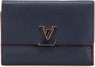 Louis Vuitton Pre-owned Wallets, female, Blue, Size: ONE SIZE Pre-owned Compact Leather Wallet