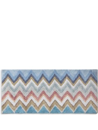 Missoni Home Amone chevron-print bath mat - unisex - Cotton - One Size - Orange