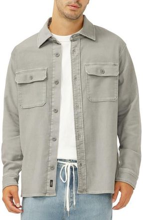 Silver Jeans Co Field Cotton Blend Button-Up Shirt Jacket in Pebble Grey at Nordstrom, Size Xx-Large