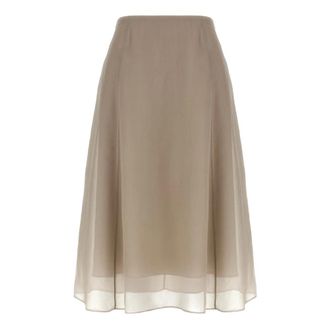 Brunello Cucinelli Dames, Rokken, Wit, Maat: S Zijde