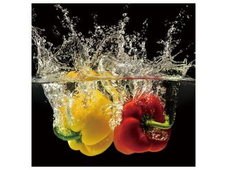 Schubiger M&ouml;bel Digitaldruck auf Glas Splash Paprika