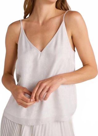 Bella Dahl V Neck Cami Top In Metallic Opal