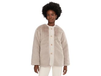 Sanctuary Reversible Fur Liner Womens Coat Almond Cream : LG (US 10-12), Faux Fur/Polyester