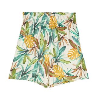 Freddy Pantaloncini donna in satin di viscosa a fantasia tropical