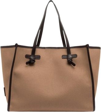 Gianni Chiarini Marcella Tote Bag - Dames - Shoppers - Beige - ONE Size - Leer - Tassen