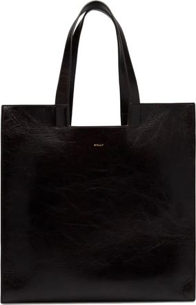 Bally geometric-shape leather tote bag - Brown