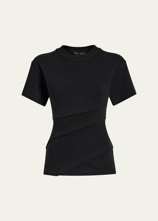 Proenza Schouler Hilma Pleated Cotton-Blend Top