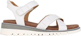 Ara Witte Leren Dames Sandaal - Dames - Sleehakken - Wit - 38 EU - Schoenen