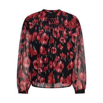 Only Blouse, ronde hals, lange mouwen, bloemenprint