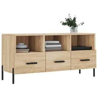 Berkfield Home TV Cabinet Sonoma Oak 102x36x50 cm Engineered Wood in Light Tan | Size: 102 x 36 x 50 cm
