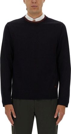 Paul Smith Classic Crew Neck Shirt With Subtle Embroidered Logo