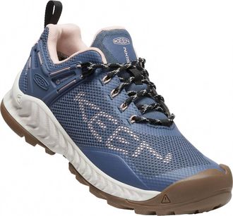 Keen Womens Nxis Evo Waterproof Sneaker In Vintage Indigo/peachy Keen