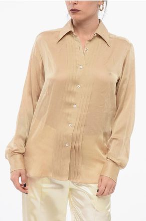 Tom Ford Silk Pin-Tuck Shirt size 38