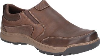 Hush Puppies Mens Jasper Nubuck Leather Slip On Shoe (Brown) - Size UK 13