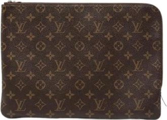 Louis Vuitton Pre-owned Clutches, female, Brown, Size: ONE SIZE Pre-owned Monogram Etui Voyage GM clutch bag