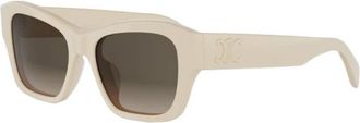 Celine Triomphe Zonnebril - Dames - Zonnebrillen - Wit - 54 MM - Accessoires