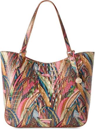 Brahmin Aliza Croc Embossed Leather Tote in Sunleaf at Nordstrom