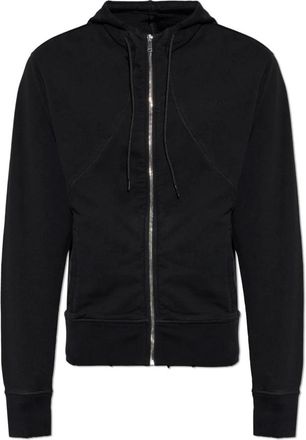 Alexander McQueen Hooded Zip Through Sweatshirt - Heren - Vesten met rits - Zwart - XL - Katoen - Hoodies & sweatvesten