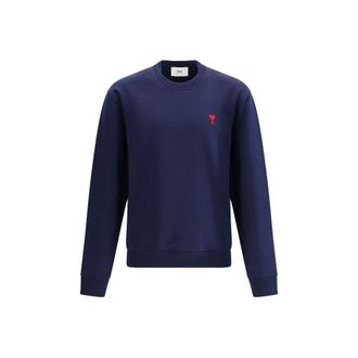 Ami Blauwe Katoenen Sweatshirt