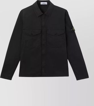 Stone Island stretch cotton twill overshirt