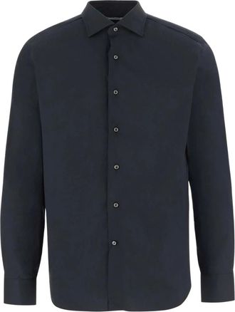 Alessandro Gherardi Stretch Cotton-Blend Shirt - male - Alessandro Gherardi - Casual Shirts - Blue - 2XL - Shirts