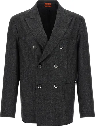 Barena Gray Virgin Wool Mens Blazer