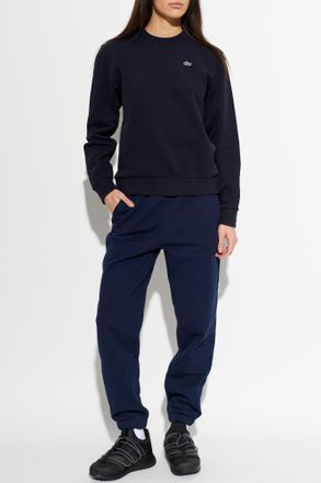 Lacoste Sweatshirt With A Crew Neck, Womens, Navy Blue