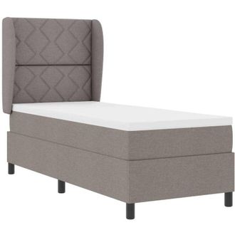 vidaXL Cama Tipo Box Spring Con Colch&oacute;n Taup&eacute; 80 X 200 Cm Tela Vidaxl