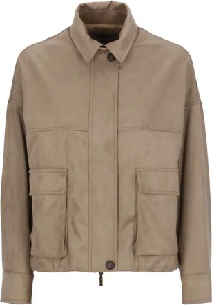D.exterior Bomber in similpelle con tasche a patta - - Jackets - Donna - Beige - S