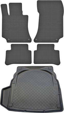 OEM Juego De Alfombrillas De Goma Para Coche Y Alfombrilla Para Maletero Para Mercedes Clase E W212 Sed&aacute;n (de Marzo De 2009 A Marzo De 2016)