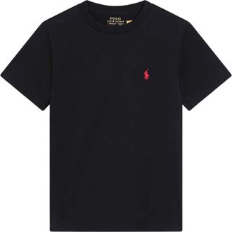 Polo Ralph Lauren T-shirt van jersey met ronde hals en korte mouwen - Heren - T-shirts - Zwart - S - Katoen - Tops