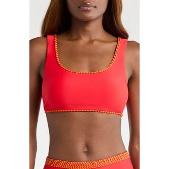 Ramy Brook Maeve Bikini Top in Flame at Nordstrom, Size X-Small