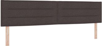 vidaXL Headboard Height Adjustable Dark brown 200 cm Fabric vidaXL