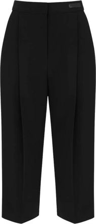 Elisabetta Franchi Pantalones Ligeros de Crep&eacute; - Trousers - Mujer - Negro - XS