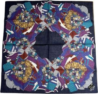 Celine Pre-owned Scarves, female, Multicolor, Size: ONE SIZE Pre-owned Vintage Silk Scarf